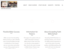 Tablet Screenshot of exceedingfaith.org